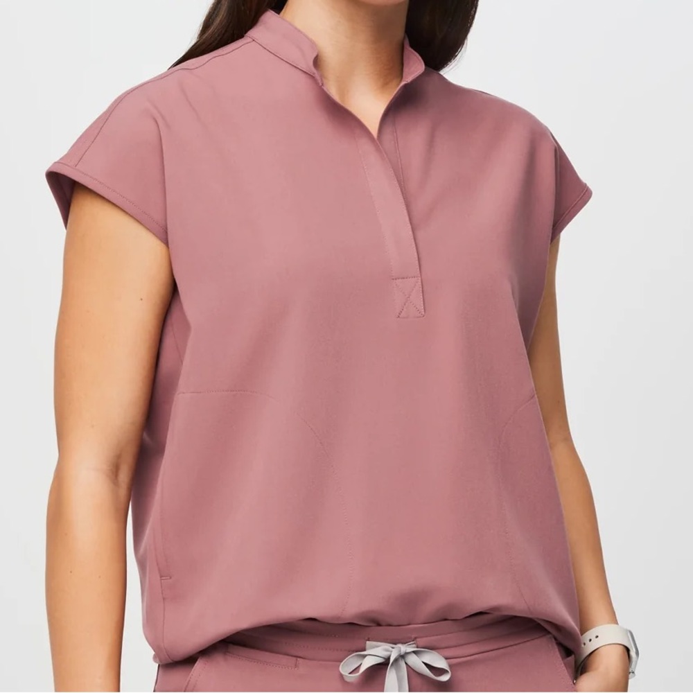mauve rafaela scrub top